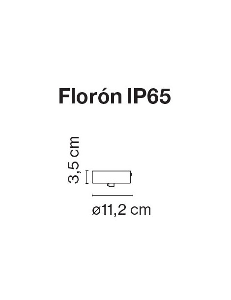 Accesorio florón IP65 Gris Santorini